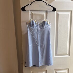 For Love And Lemons Light Blue Mini Dress